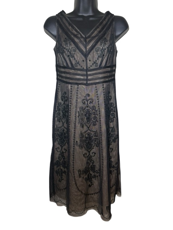 Tripp nyc Dresses & Skirts - Ann Taylor Loft Black Mesh Embroidered Formal Dress X-Small Petite